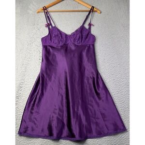 Vintage Morgan Taylor Intimates Slip Dress Womens Medium Pit To Pit 14" Purple